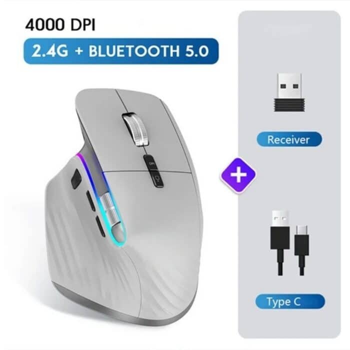 Souris Ergonomique Sans Fil Multi-Appareils, Bluetooth 5.0 & 2.4G | ComfortV - Image 2