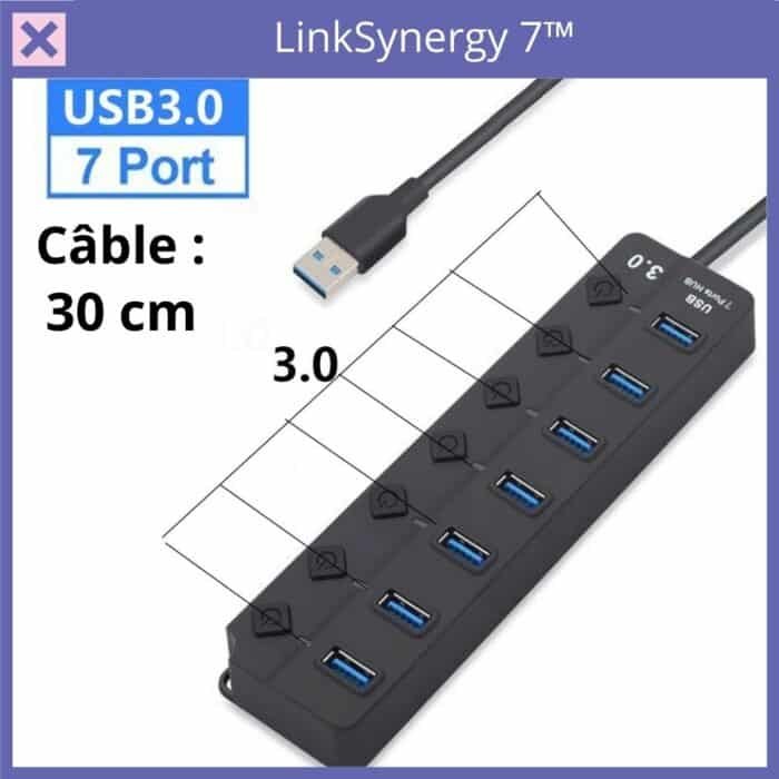 Répartiteur USB 3.0 Haute Vitesse à 4-7 Ports | LinkSynergy 7™ - Image 8